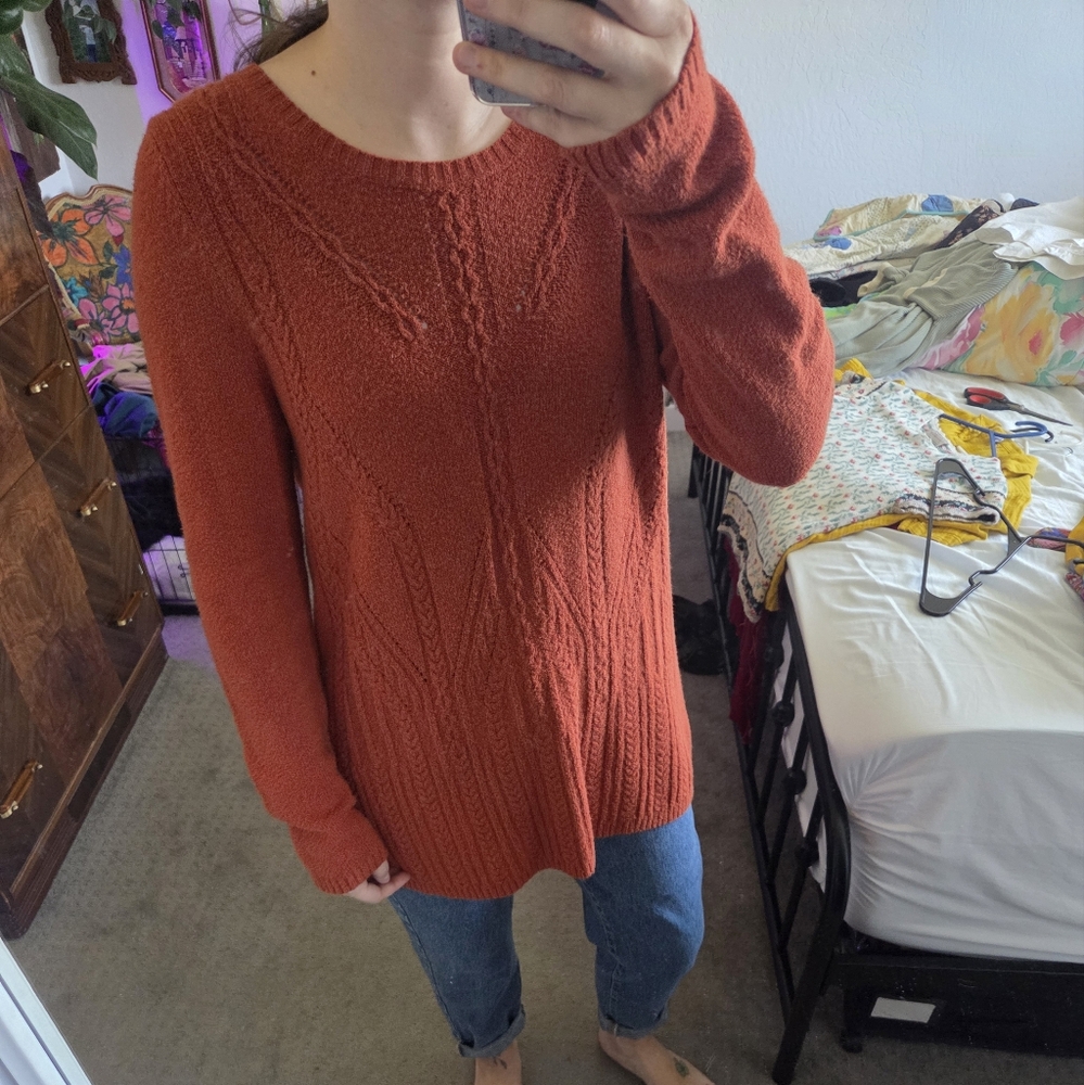 Liz Claiborne Burnt Orange Women's Turtleneck Sweater